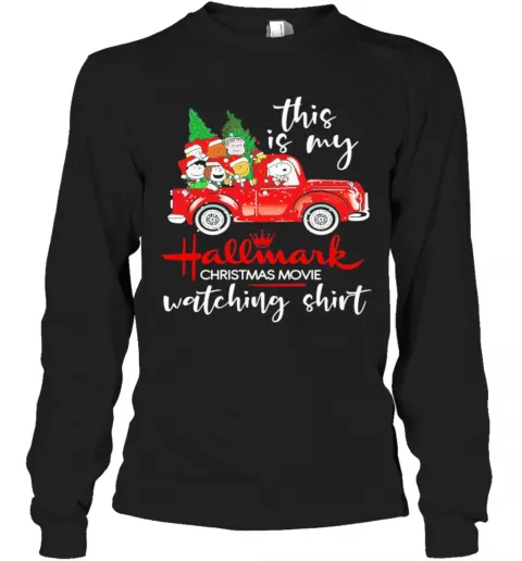 Snoopy This Is My Hallmark Christmas Movie Watching T-Shirt Classic Mens T-shirt - Image 4