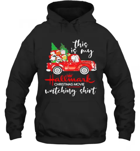 Snoopy This Is My Hallmark Christmas Movie Watching T-Shirt Classic Mens T-shirt - Image 6