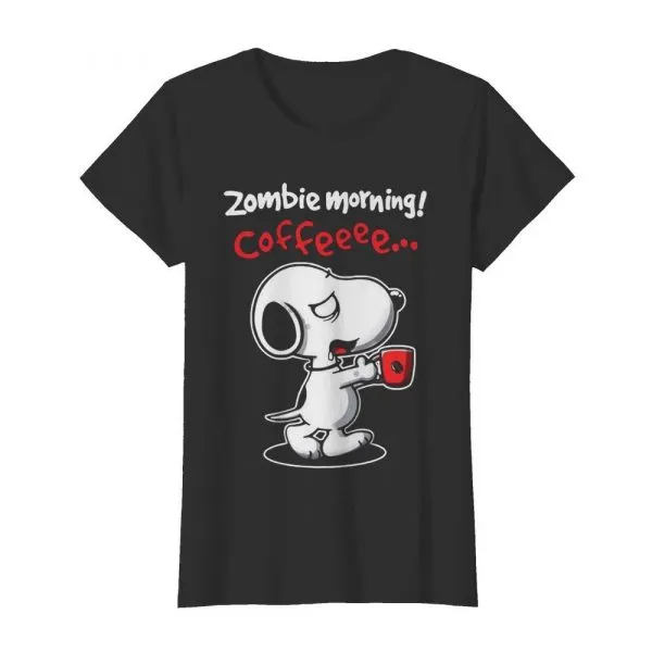 Snoopy Zombie Morning Coffee shirt - Image 3