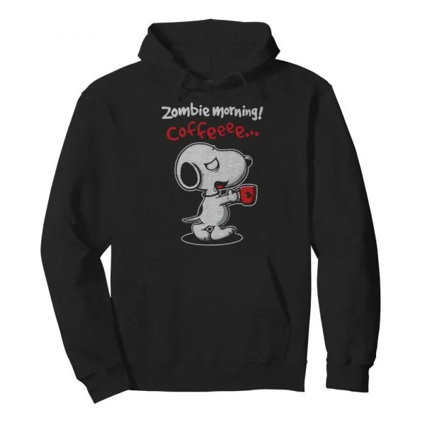 Snoopy Zombie Morning Coffee shirt - Image 6