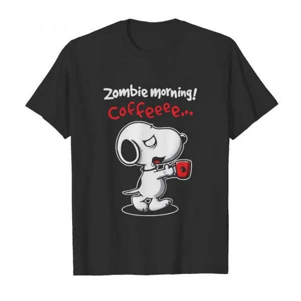 Snoopy Zombie Morning Coffee shirt - Image 2