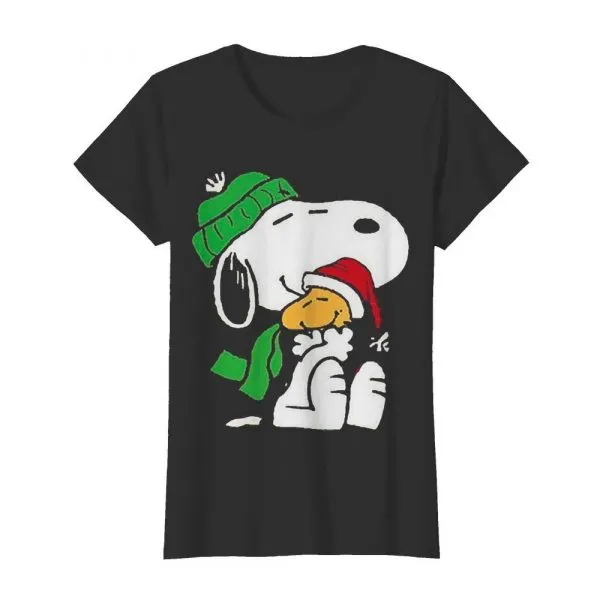 Snoopy hug Woodstock merry christmas shirt - Image 3