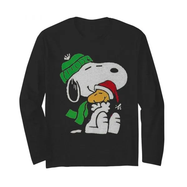 Snoopy hug Woodstock merry christmas shirt - Image 4