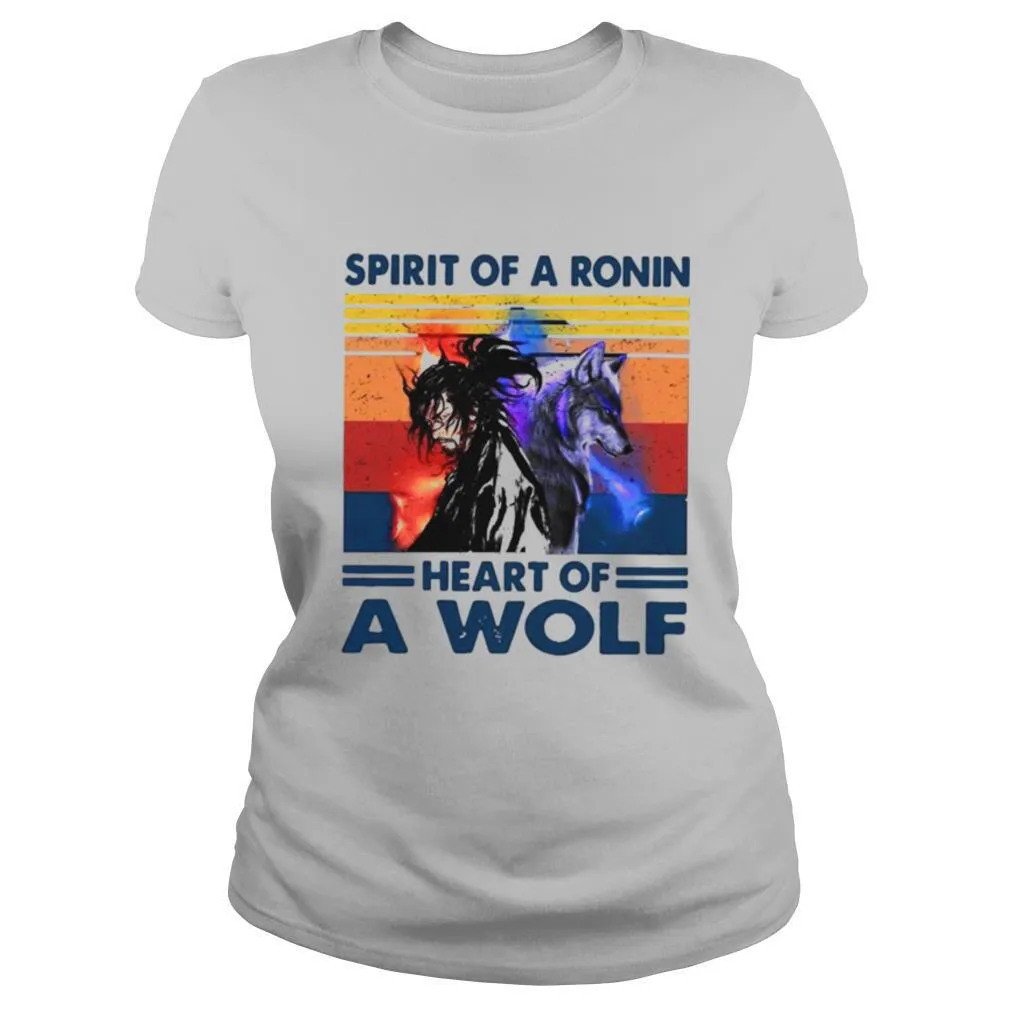 Spirit Of A Ronin Heart Of A Wolf Vintage shirt - Image 2