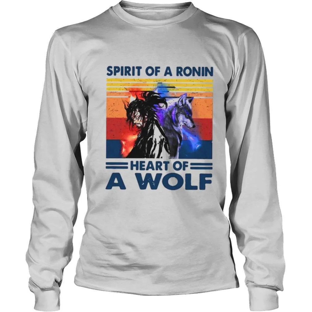 Spirit Of A Ronin Heart Of A Wolf Vintage shirt - Image 3