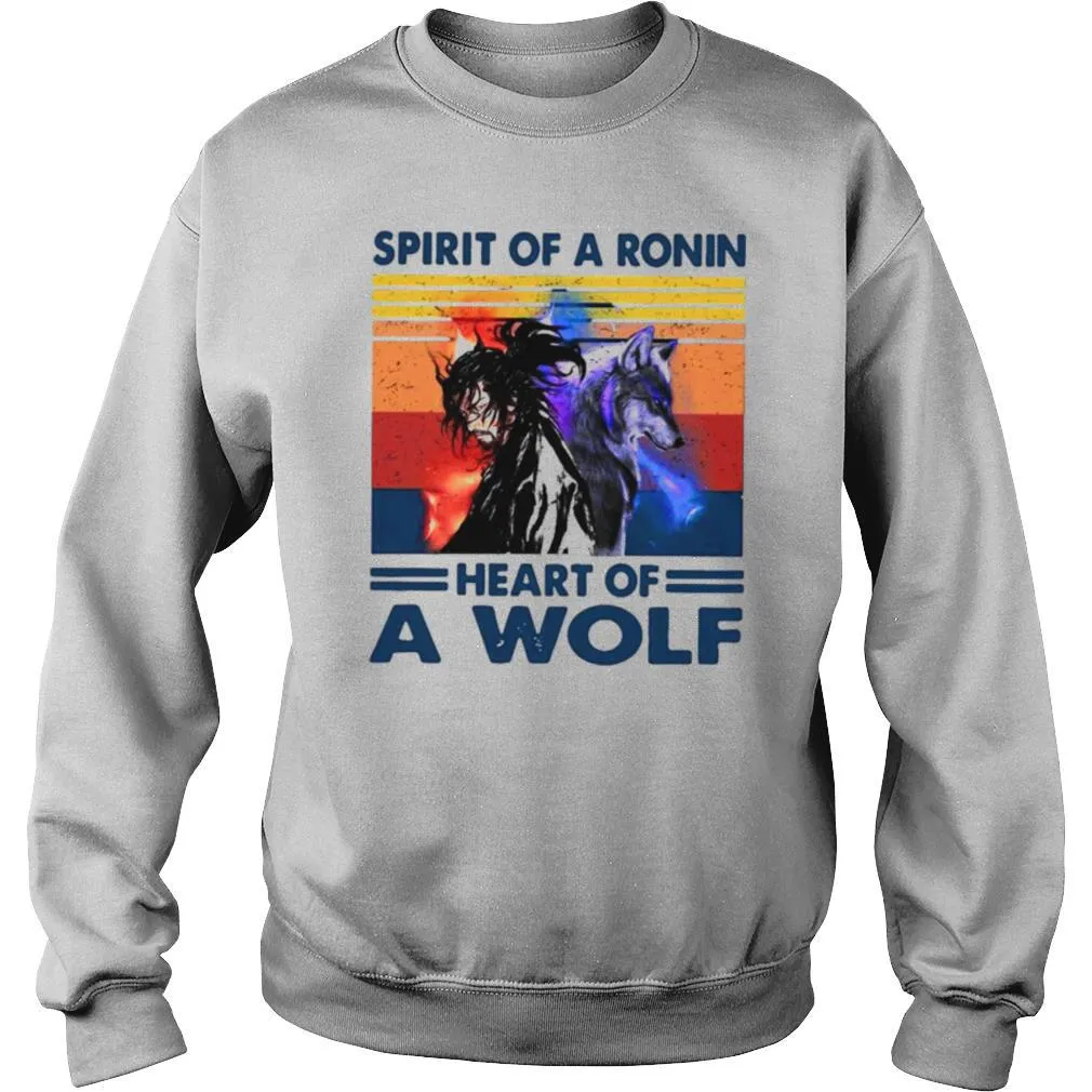 Spirit Of A Ronin Heart Of A Wolf Vintage shirt - Image 4