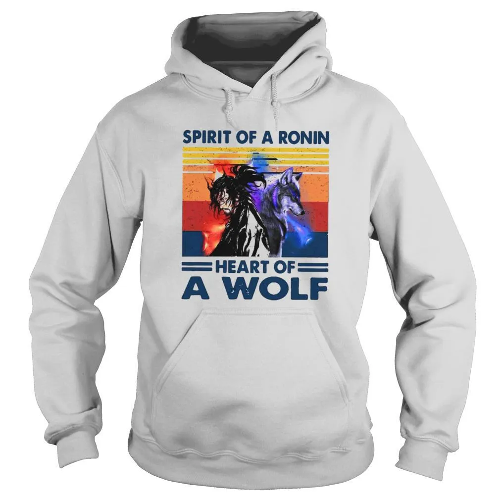 Spirit Of A Ronin Heart Of A Wolf Vintage shirt - Image 5