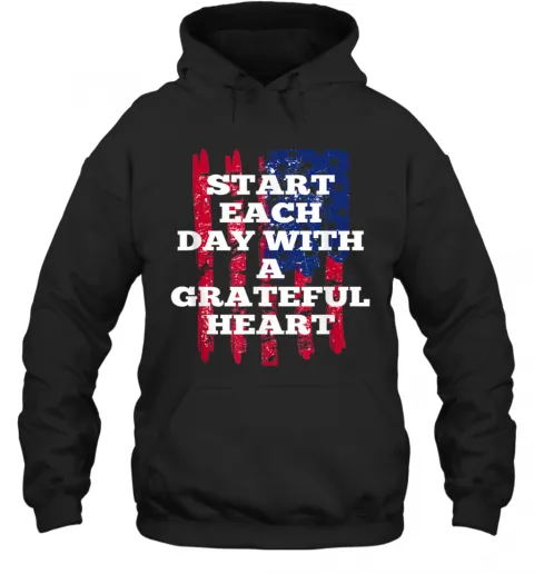 Start Each Day With A Grateful Heart Christmas T-Shirt Classic Mens T-shirt - Image 6