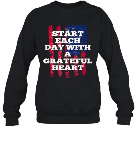 Start Each Day With A Grateful Heart Christmas T-Shirt Classic Mens T-shirt - Image 5