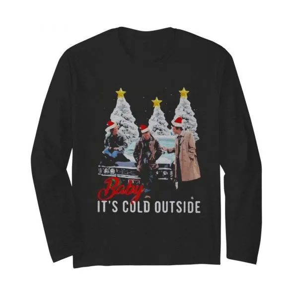 Supernatural baby its cold outside Christmas shirt - Image 4