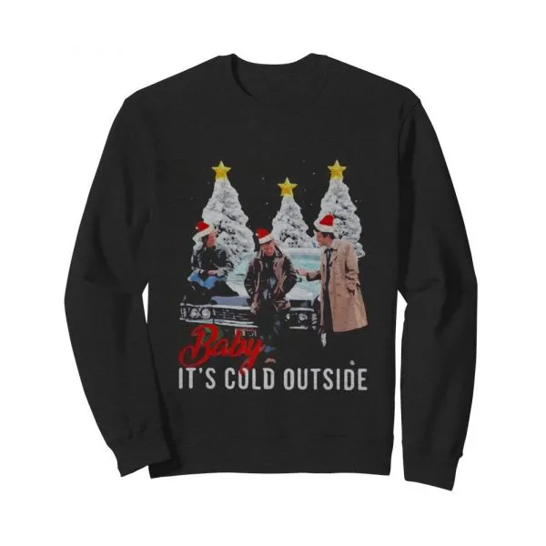 Supernatural baby its cold outside Christmas shirt - Image 5