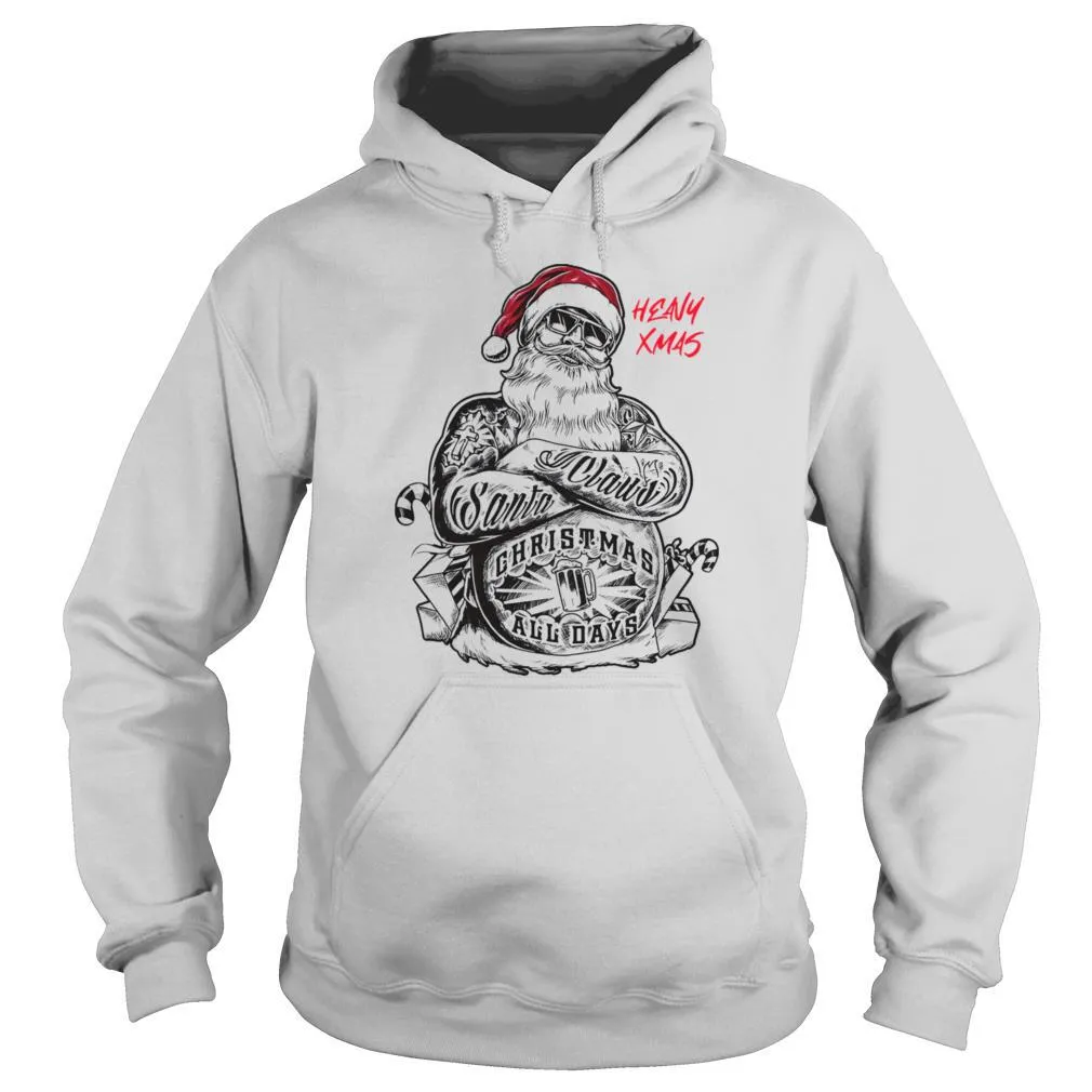 Tattoo Heavy Xmas Santa Claus Christmas All Days shirt - Image 5