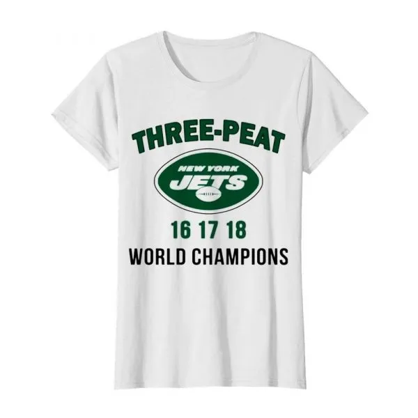 Three Peat New York Jets world Champions shirt - Image 3