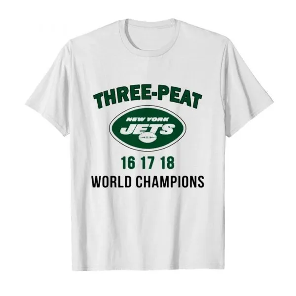 Three Peat New York Jets world Champions shirt - Image 2