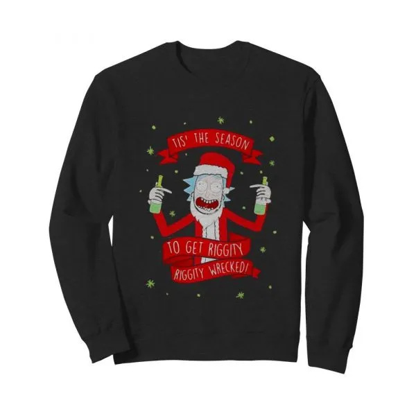 Tis the season to get riggity riggity wrecked Rick and Morty shirt - Image 5