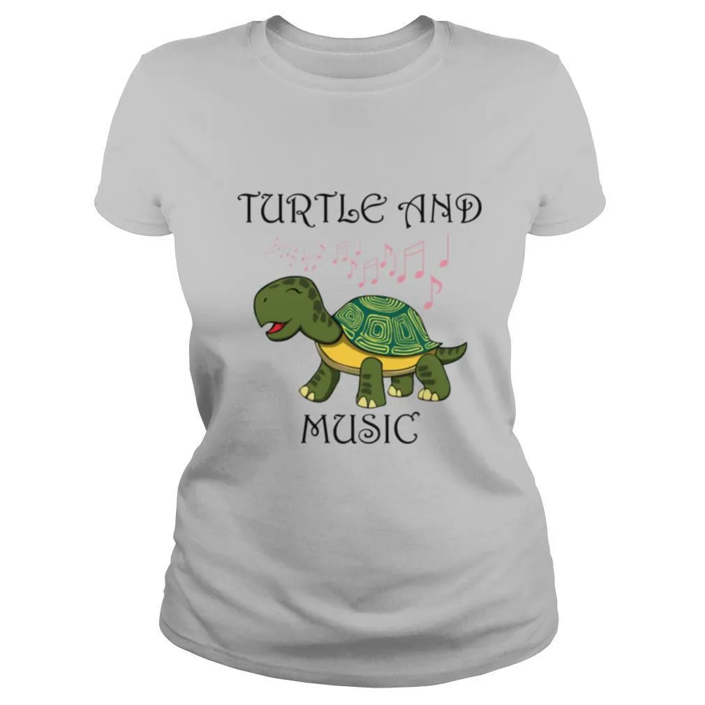 Turtle and Music Singing Tortoise Musician shirt - Image 2