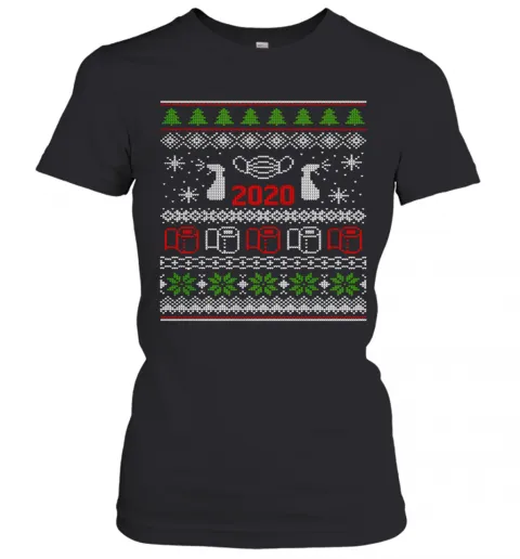 Ugly Christmas Sweater 2020 Toilet Paper Pandemic Funny Xmas Gifts T-Shirt Classic Mens T-shirt - Image 3