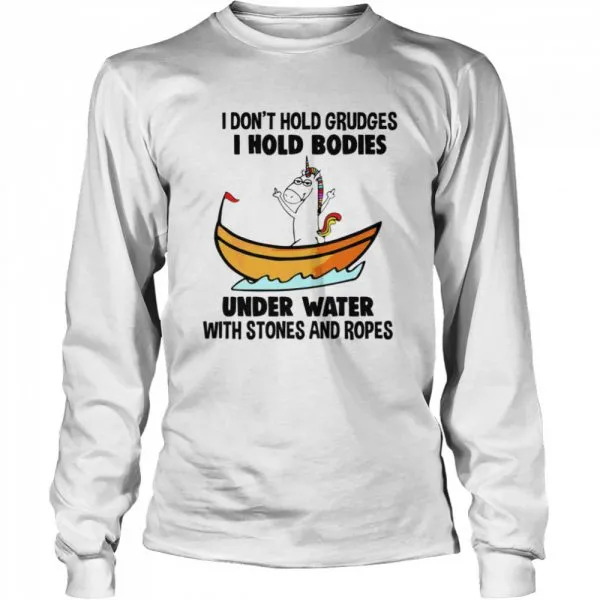 Unicorn I Dont Hold Grudges I Hold Bodies Under Water With Stones And Ropes Classic Mens T-shirt - Image 4