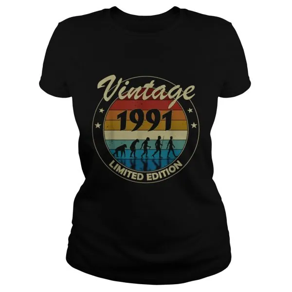 Vintage 1991 Birthday Unisex - Image 3