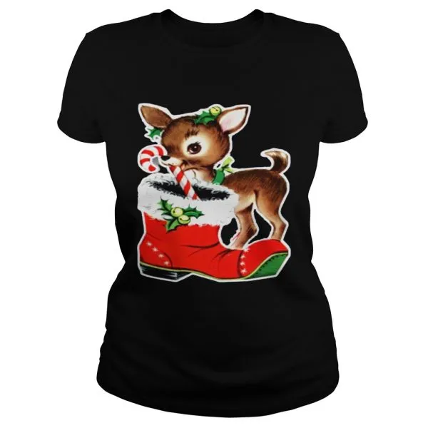 Vintage Cute Reindeer Holiday Unisex - Image 3