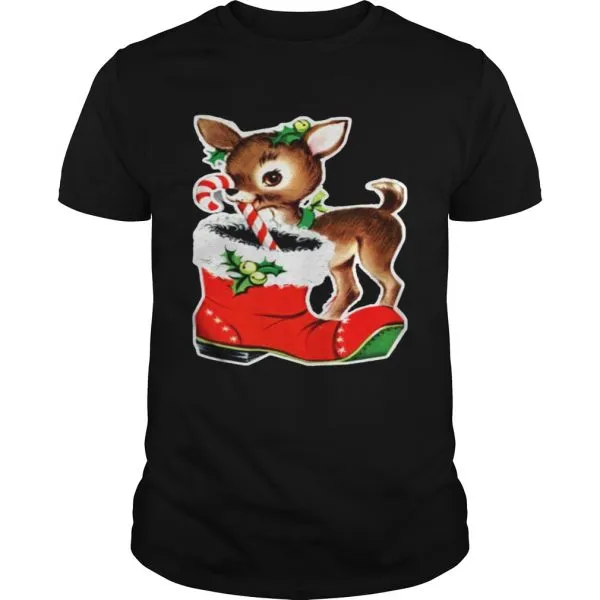Vintage Cute Reindeer Holiday Unisex - Image 2