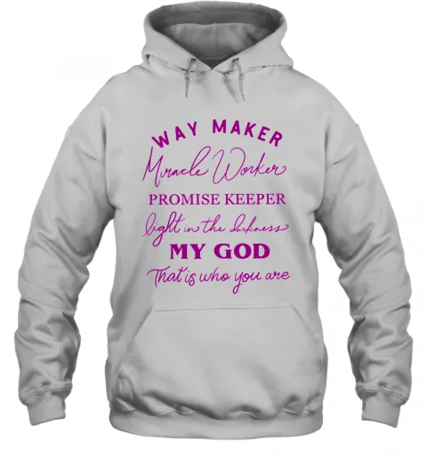 Way Maker Miracle Worker Promise Keeper T-Shirt Classic Mens T-shirt - Image 6