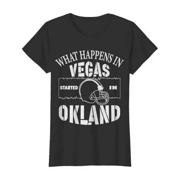 What happens in Vegas Started In Oakland FOOTBALL shirt - Image 3