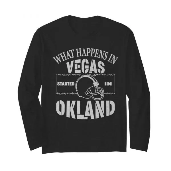 What happens in Vegas Started In Oakland FOOTBALL shirt - Image 4