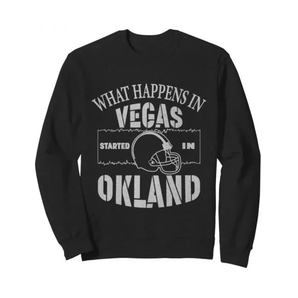 What happens in Vegas Started In Oakland FOOTBALL shirt - Image 5
