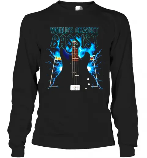 Worlds Okayest Bassist Guitar T-Shirt Classic Mens T-shirt - Image 4