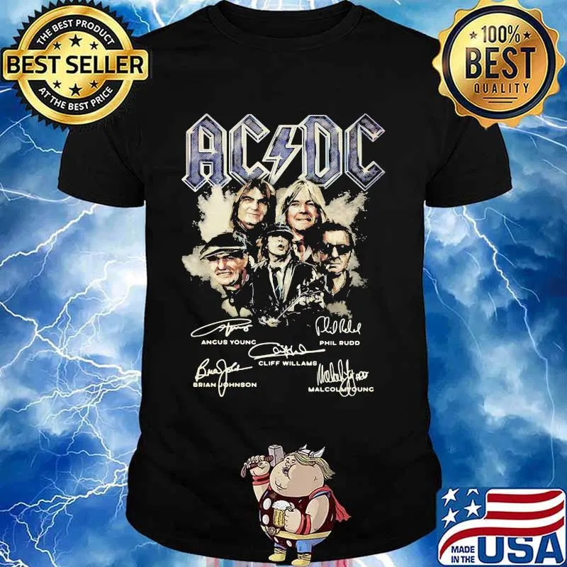 AC DC highway to hell signature shirt