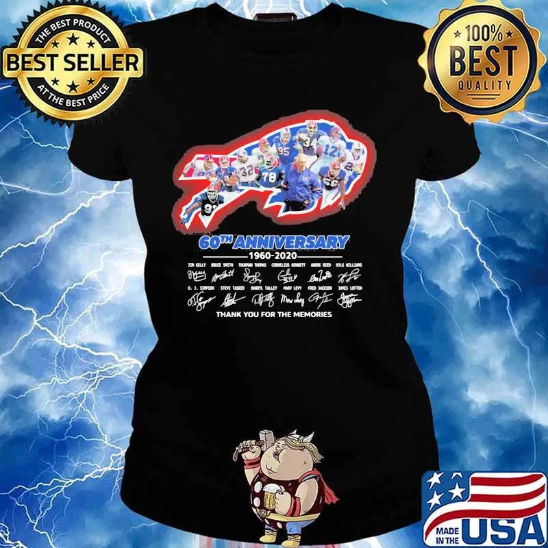 Afc East 60th Anniversary 1960 2020 Thank You For The Memories Signature Shirt Ladies tee