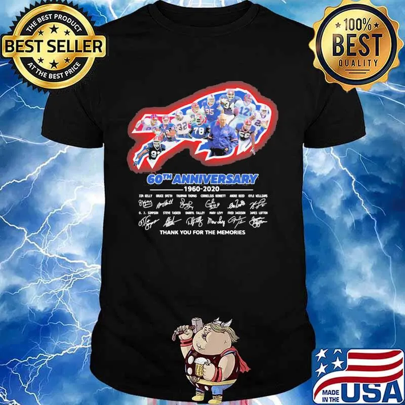 Afc East 60th Anniversary 1960 2020 Thank You For The Memories Signature Shirt