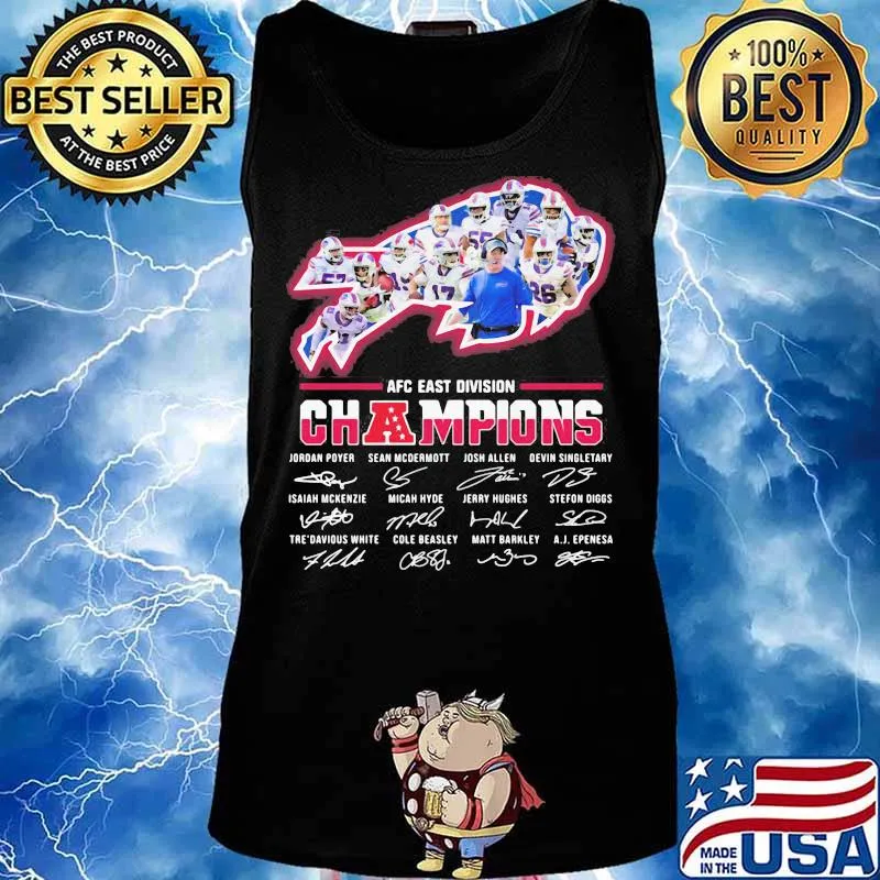 Afc East Division Champins Signature Football Buffalo Bill Shirt Tank top