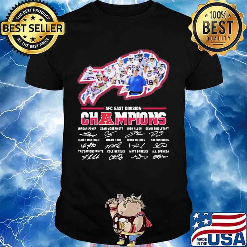 Afc East Division Champins Signature Football Buffalo Bill Shirt