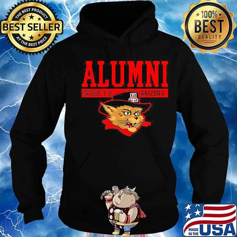 Alumni University Of Arizona Alumni Wildcat Hat Black Shirt Hoodie