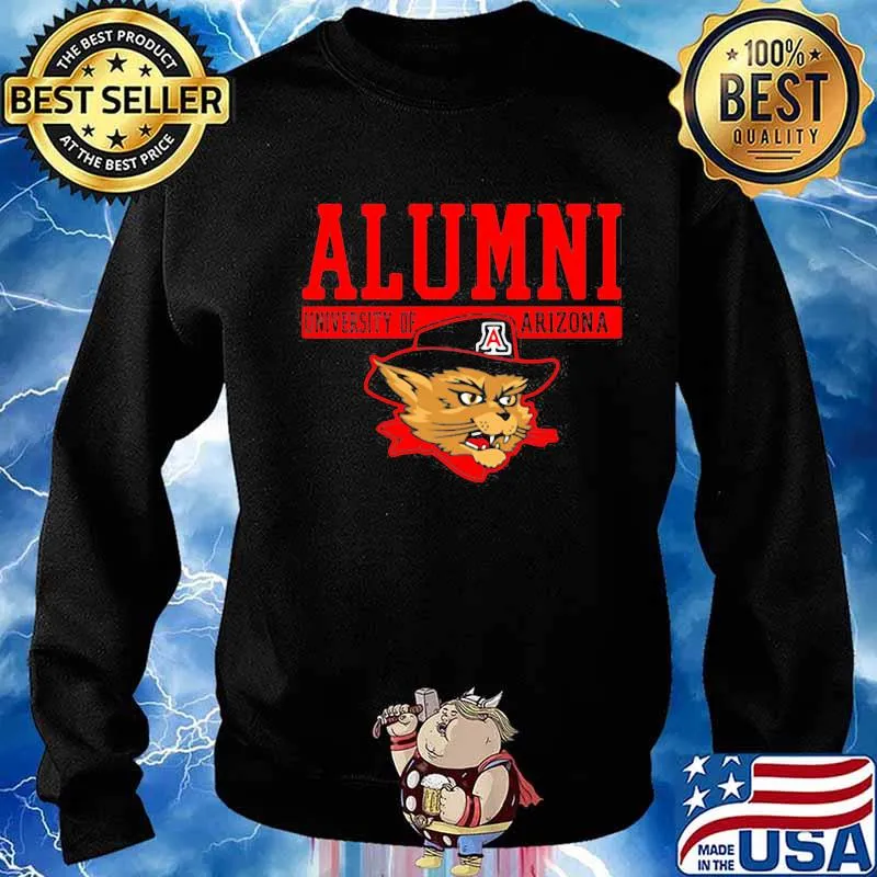 Alumni University Of Arizona Alumni Wildcat Hat Black Shirt Sweater