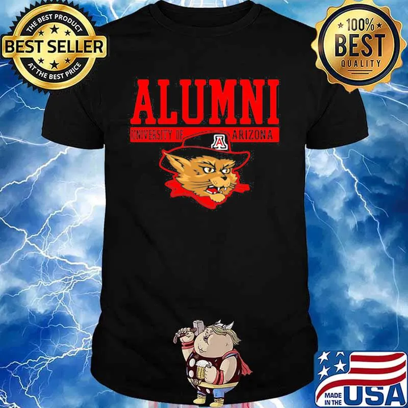 Alumni University Of Arizona Alumni Wildcat Hat Black Shirt