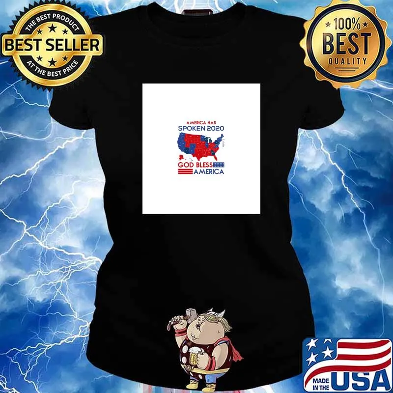 America Has Spoken 2020 God Bless America Map Shirt Ladies tee