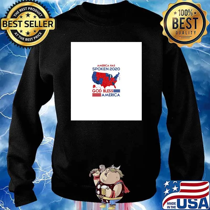 America Has Spoken 2020 God Bless America Map Shirt Sweater