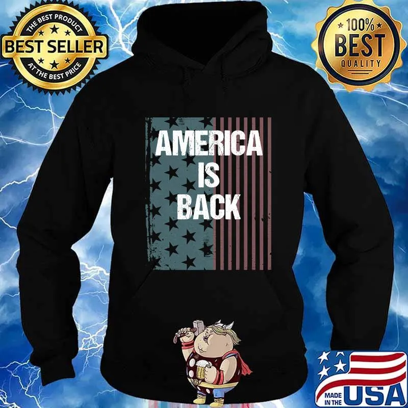 America Is Back Usa Flag Pro Biden Anti Trump Election Shirt Hoodie