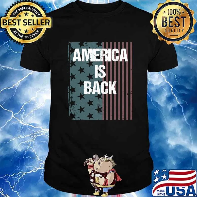 America Is Back Usa Flag Pro Biden Anti Trump Election Shirt