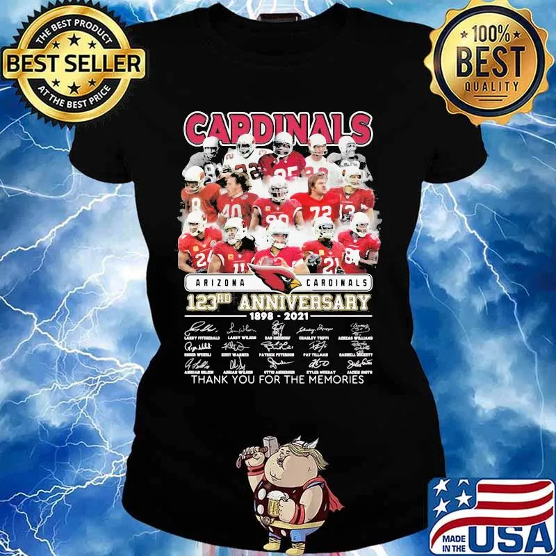 Arizona Cardinals 123rd Anniversary 1898 2021 Thank You For The Memories Signature Shirt Ladies tee