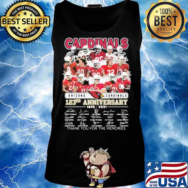Arizona Cardinals 123rd Anniversary 1898 2021 Thank You For The Memories Signature Shirt Tank top