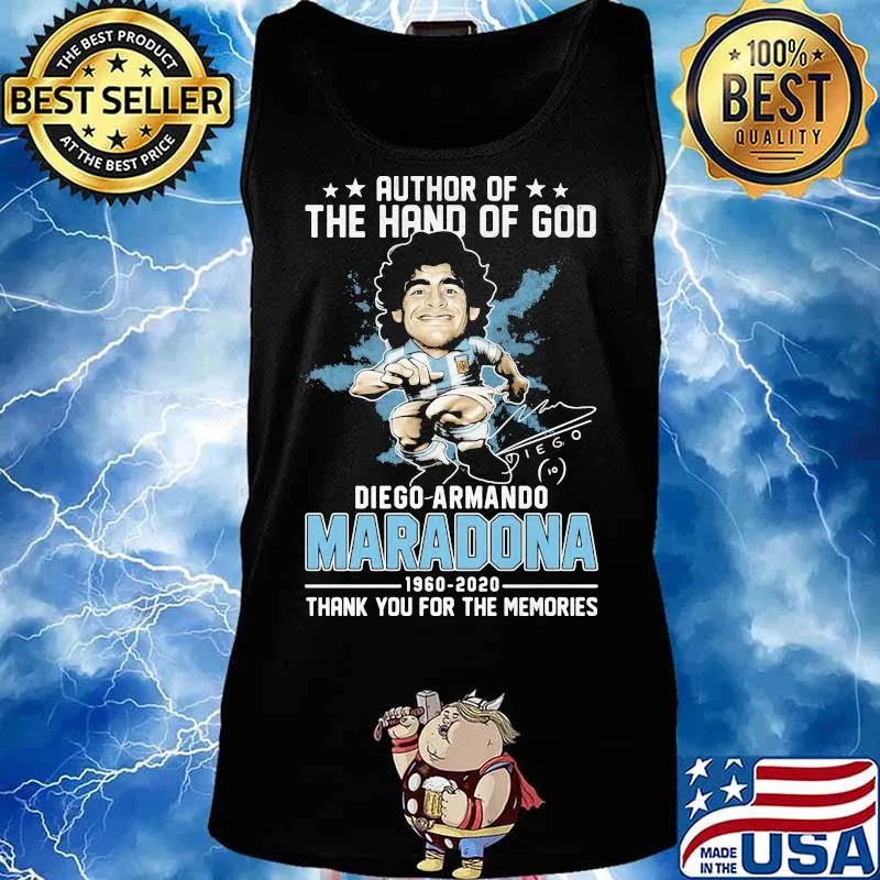Author of the hand of god Diego Armando Maradona 1960-2020 thank you for the memories s Tank top