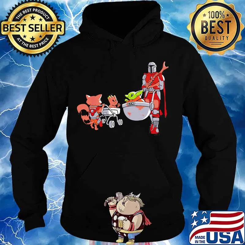 Baby Yoda The Mandalorian Star Wars Groot Avengers Shirt Hoodie