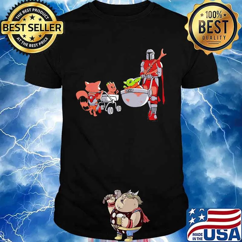 Baby Yoda The Mandalorian Star Wars Groot Avengers Shirt