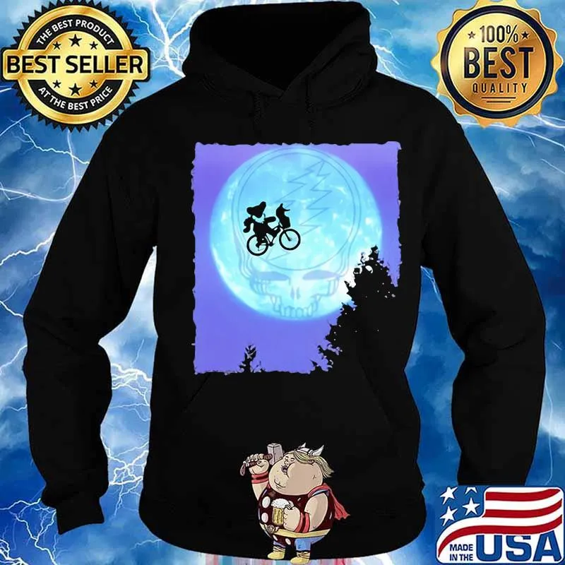 Bear Cycling The Moon Grateful Dead Shirt Hoodie
