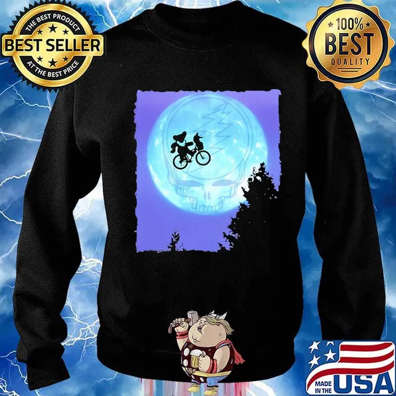 Bear Cycling The Moon Grateful Dead Shirt Sweater