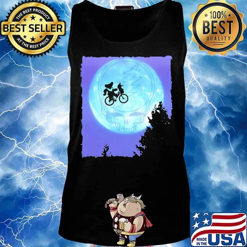 Bear Cycling The Moon Grateful Dead Shirt Tank top